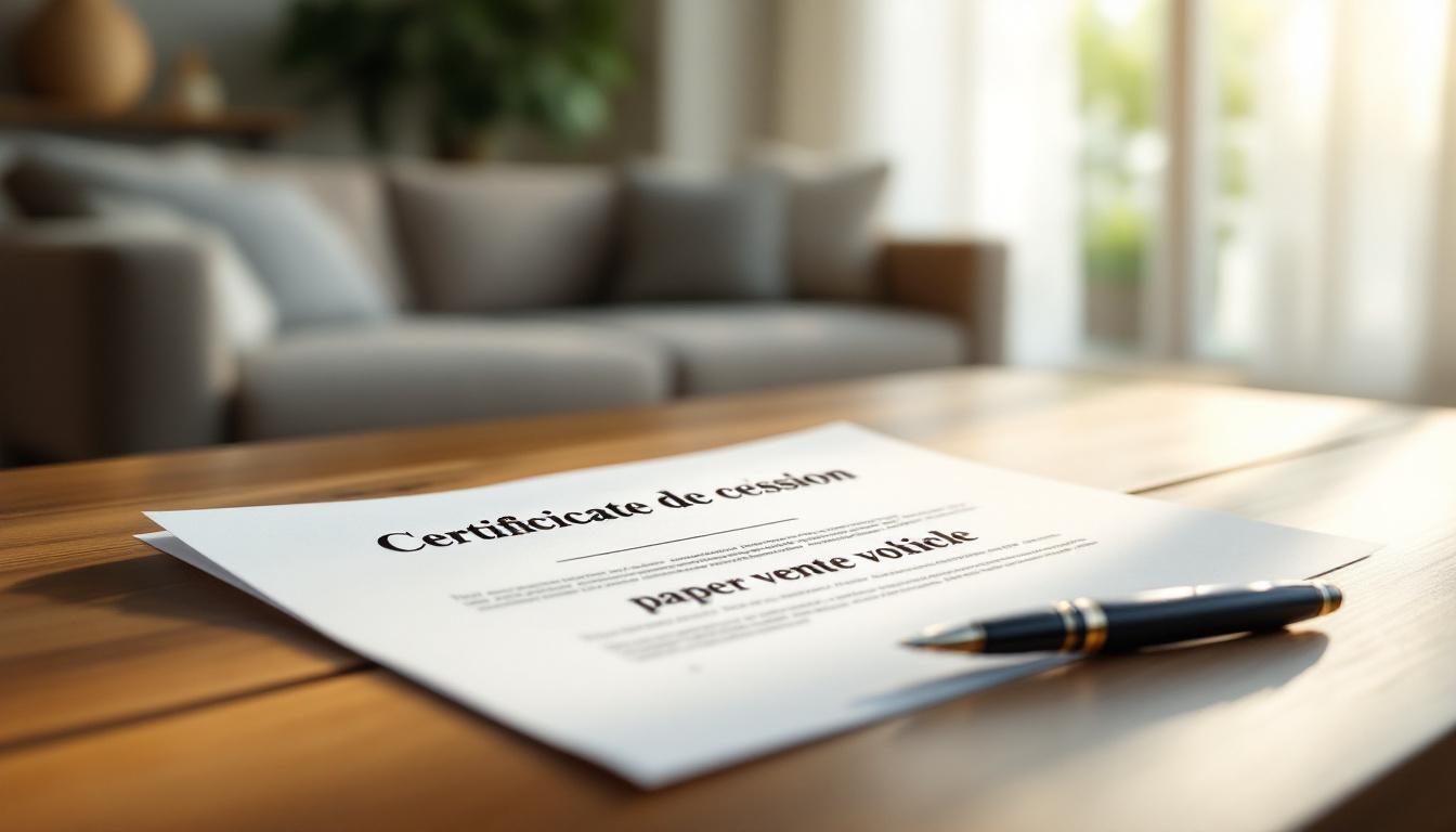 Certificat de cession et papier vente voiture indispensables